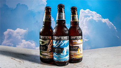Drifters Brewing Company | Brand Identity & Packaging adobe illustrator animation brand design brand identity branding design graphic design graphic designer identity design label designer logo packaging
