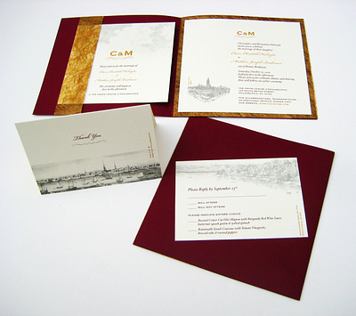 Autumn Wedding in Olde Philadelphia graphic design print