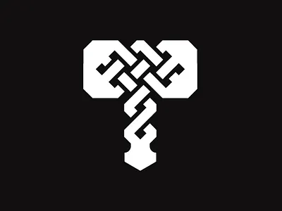 Thor Hammer Logo branding company brand logo company branding design graphic design hammer illustration logo modern nordic norse thor vector