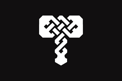 Thor Hammer Logo branding company brand logo company branding design graphic design hammer illustration logo modern nordic norse thor vector