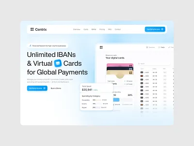 Hero Section for Centrix – Fintech Dashboard UI design figma figma design fintech fintech design hero hero section hero section design saas saasdesign ui uidesign uiux uiuxdesign ux uxdesign uxui uxuidesign web design webdesign