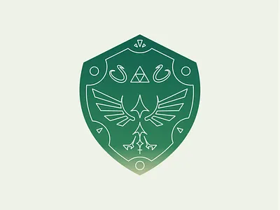 Hyrule Shield design flat graphic design illustration illustrator legend of zelda logo minimal shield ui vector zelda