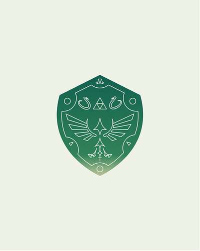 Hyrule Shield design flat graphic design illustration illustrator legend of zelda logo minimal shield ui vector zelda