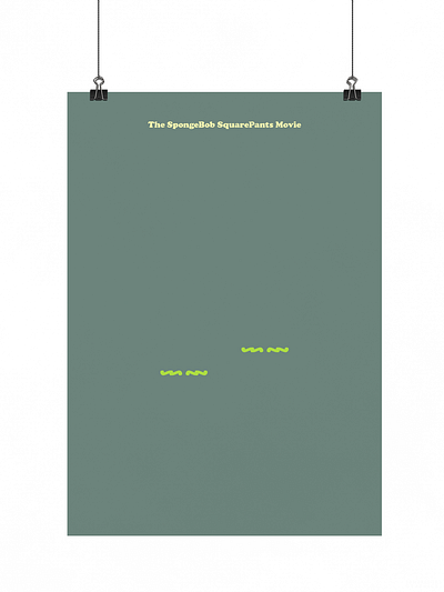 The SpongeBob SquarePants Movie | Typographical Poster font graphics illustration minimal movie poster serif simple text typography