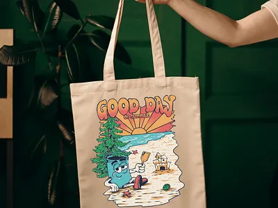 Good day of summer apparel badge beach branding cartoon character design clothing digital art drawing graphic design handdrawn illustration logo merchandise summer tshirt vintage