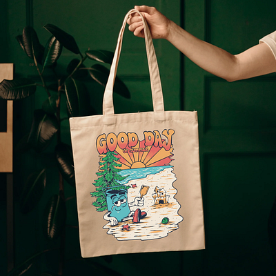 Good day of summer apparel badge beach branding cartoon character design clothing digital art drawing graphic design handdrawn illustration logo merchandise summer tshirt vintage