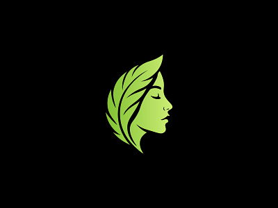 Soul of Nature logo beauty character eco face girl green illustration logo for sale minimalist natural nature organic people portrait sell serene vector vector art women