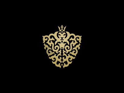Royal Lion and Bull Heraldry logo animal branding character chest design graphic design heraldry icon illustration logo logos luxury security strong vector vector art