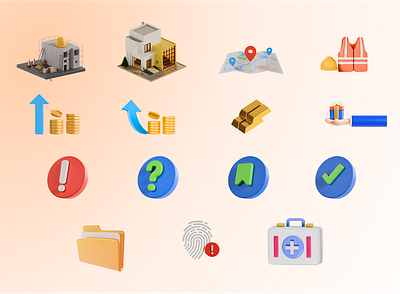 3D Illustrations For App 3d icon illustration ui