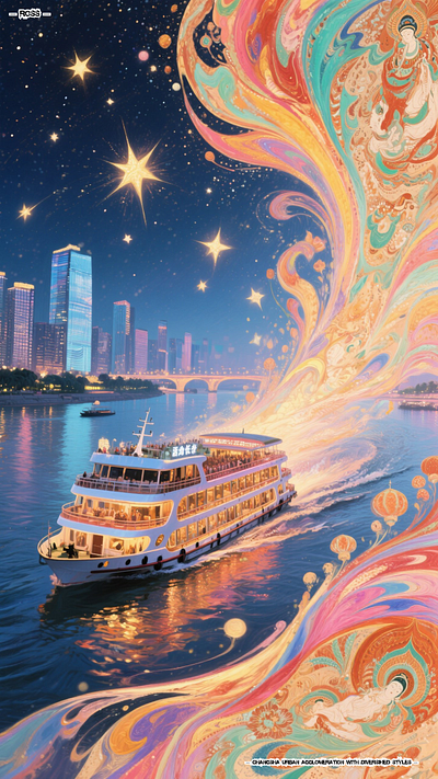 AIGC-Changsha City Cluster with Diversified Style branding branding design design graphic design illustration illustration art imagination