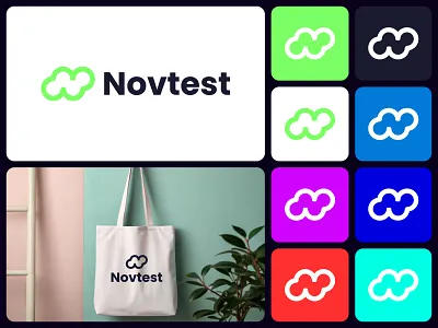 Novtest Logo Exploration – Clean, Modern Branding adaptive identity brand branding cloud inspired logo design design system graphic design illustration logo logo design logo variations minimal modern modern design novtest branding scalable visuals