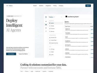 Walters - AI Agent Website agent management ai ai agent website ai saas animation artificial intelligence clean design digital graphic design home page landing page modern saas technology ui uidesign ux uxdesign website