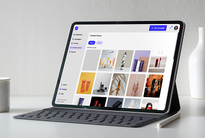 Creative Library - UI Design ad manager dashboard app design creative library platform ui saas ui ui design ux design