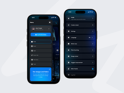 Profile Page - For Ai mobile app aiapp app app design darkmodeapp darkui design mobile mobile app mobile app design mobiledesign neumorphicui profilepage settingsui smartinterface ui uiux user uxdesign