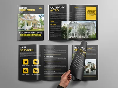 Real Estate Brochure Design annual report branding graphic design