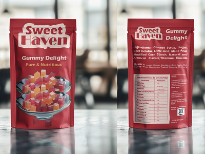 Gummy Delight pouch packaging design branding creative branding