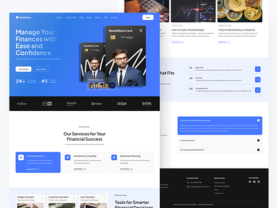 Website Finance bank buy card finance landing page money payment sell uiux web website