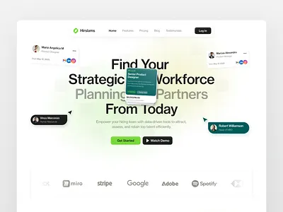 Hirslams - Hiring Platform Landing Page hire hiring hiring platform hiring platform landing page hiring platform website hiring website job jobseeker jobseeker landing page landing page landing page design ui ui design uiux uiux design ux web web design website website design