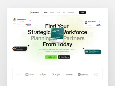Hirslams - HR Platform Landing Page hire hiring hiring platform hiring platform landing page hiring platform website hiring website job jobseeker jobseeker landing page landing page landing page design ui ui design uiux uiux design ux web web design website website design
