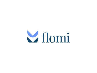 Flomi flower icon logo minimal modern nature simple