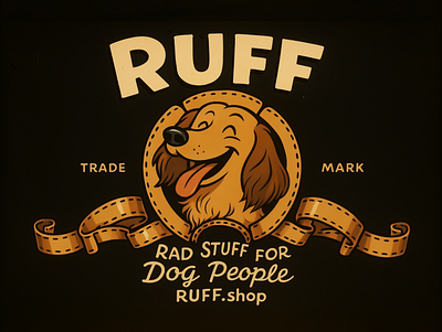 Rad Stuff for Dog People ai animation badge brand branding cartoon chatgpt classic design dog graphic design illustration image generation logo openai ruff vintage