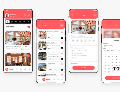 Explore & Book – Airbnb Travel App UI Design🚀 airbnbapp app app ui appdesign bookingapp cleandesign exploreandbook figmadesign iosapp mobile mobile app mobiledesign modernui travelappui travelui uiuxdesign ux uxinspiration vacationrental