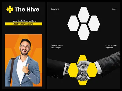 Hive logo | collaboration logo design bee logo brand brand identity branding collaboration design hive logo identity logo logo design marketing promotional logo sales