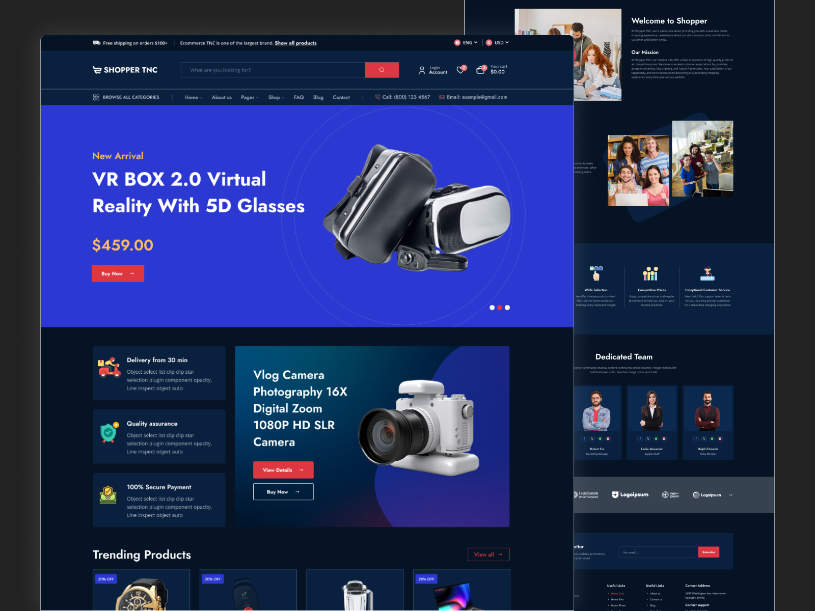 Example of E Commerce Store UI UX Design