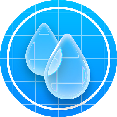 DripDrop - iOS App Icon 3d branding logo