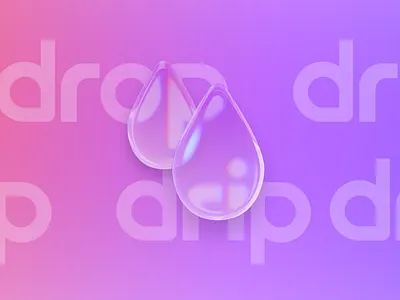DripDrop Landing Page 3d branding motion graphics ui