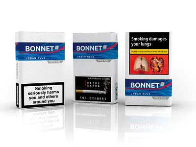 Bonnet cigarettes - health warnings preview box design cigarettes design packaging design print design tobacco packaging