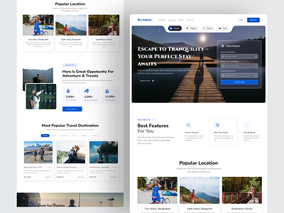 Travel Service Website adventure agency app architecture booking destination digital agency holiday hotel booking landing page nature travel agency landing page travel agency website trip ui uiux desing vacation web design website