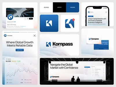 Kompass - B2B Branding b2b brand identity branding branding b2b business logo design visual identity