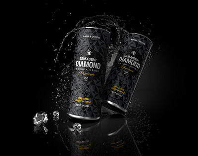 Trokadero Diamond energy drink - design beverage design energy drink design packaging design print design