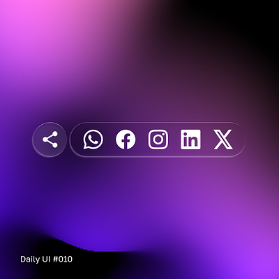 Daily UI 010 - Social Share app dailyui dailyui01 dailyuichallenge design social share ui ux