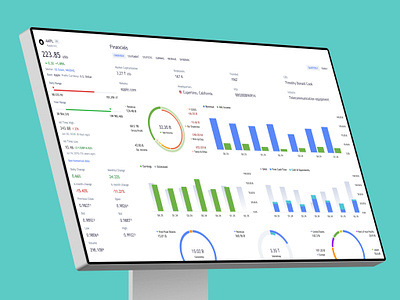 Financial Overview cfd chart clean column crypto currencies dashboard financial forex light metals overview stocks trade trading ui wallet
