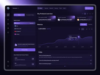 DeFi Protocol - Wallet Screen blockchainux card crypto automation ui cryptodashboard cryptodesign cryptoportfolio dappdesign defiui dribbble dribbble designer e commerce landing page nft uxui wallet wallet ui web design website