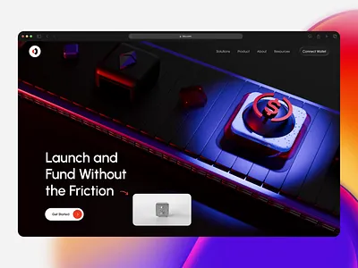 Landing page for a crypto conversion and tracking platform ai animation crypto development landing page outcrowd ui web web design web development web3 webflow website