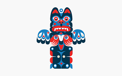 NorthShore Artpop cilabstudio design face firstnation illustration mask monster totem tribal