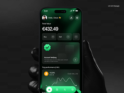 Crypto App Design banking banking app banking app design crypto crypto app crypto app design crypto design crypto exchange finance app fintech mobile app mobile app design oripio product design trading transaction transfer wallet wallet app design