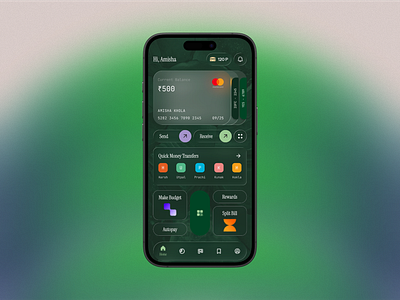 Fintech Fever Dream app design figma glass ui