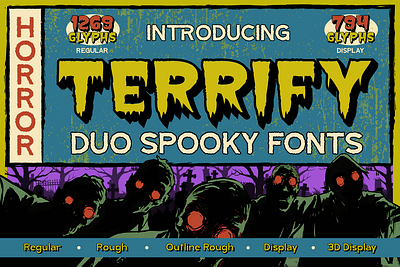 Terrify branding creepy font custom font display font font font design font style free font gothic font grunge font halloween font horror font mystery font outline font rough font scary font spooky font thriller font typeface vintage font