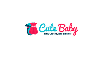 Cute Baby Clothing store Logo baby branding business clothing cloths colorful concept cute baby design fashion idea kids logo logotype minimal modern playful shop startup store