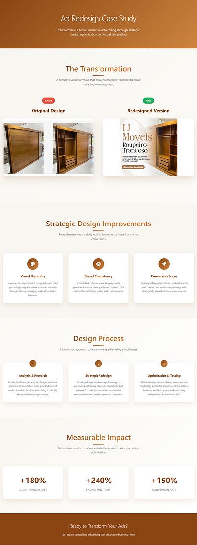 LJ Moveis Ad Redesign: Big Impact, Clear Results animation branding clientsuccess graphic design logo ui