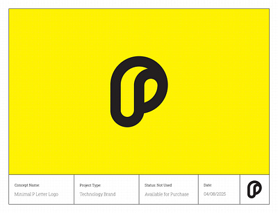 Minimal P Logo – Perfect for Tech Brands & Startups. For Sale! brand identity brand identity designer branding corporate identity graphic design icon identity logo logo deisgner logodesign minimal logo minimal p logo p icon p letter logo p monogram