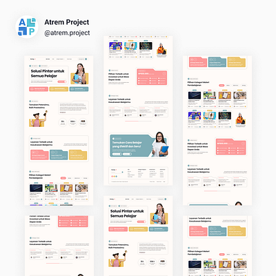 Ruang Bintang - Landing Page School atrem project figma mobile app ui ui design uiux user interface ux ux design web design