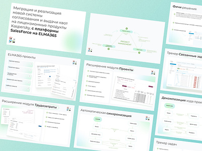 Presentation for company graphic design ui