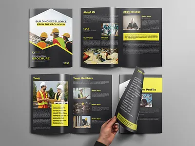 Construction Brochure Design annual report construction brpochure