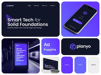 Planyo / Logo & Brand Identity box brand branding colorful cube data design digital geometric hexagon identity letter p logo logomark modern p letter software tech technology