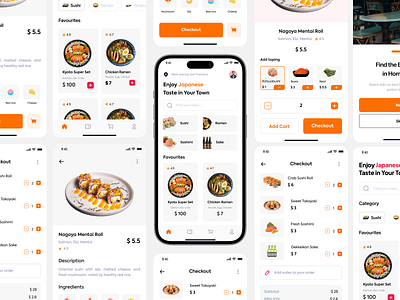 Mancat - Food Restaurant Mobile UI App app app design branding design figma food food app food design foodapp like mobile mobile design mobile ui mobileapp popular premium uikit ui ui8 uikit